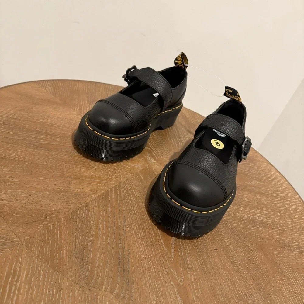 Dr. Martens Black Platform Mary Jane Shoes